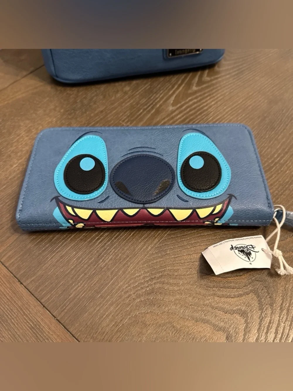 NWT Disney Parks Stitch Loungefly Backpack‎ Faux Leather With Matching Wallet